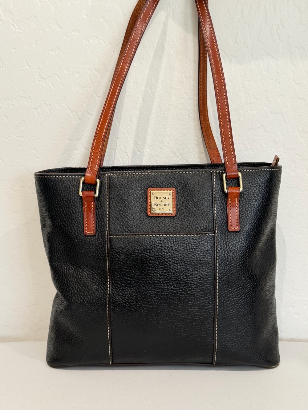 Dooney & Bourke Black Lexington Leather Tote